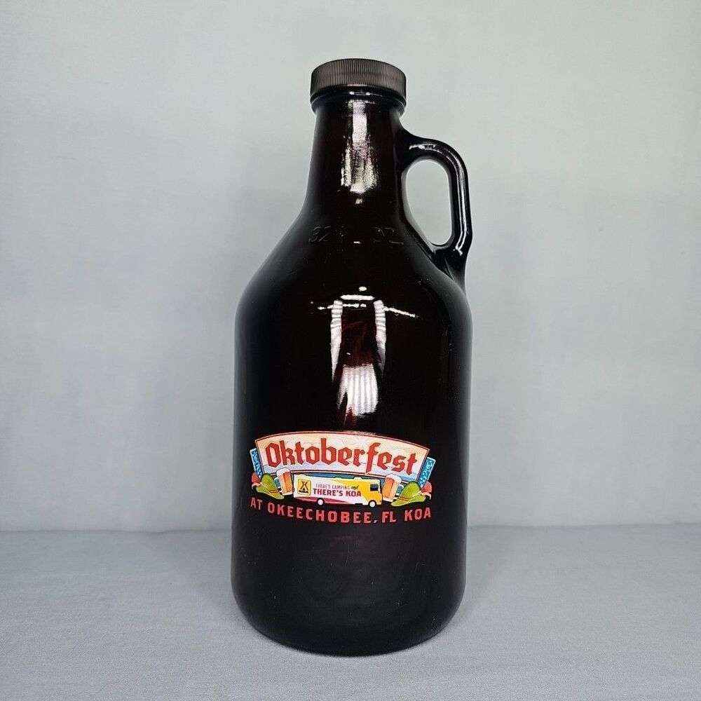 Oktoberfest Beer Bottle Growler Brew Florida Okeechobee 32 fl oz USA Made
